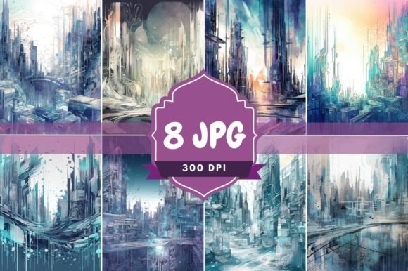 Download Ethereal Cityscape of Shimmering Silver - Shimmering Collection