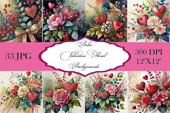 Download Boho Valentine Floral Bouquets - Boho valentine Collection