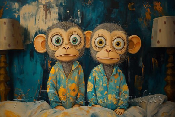 Download Monkeys in Pajamas Funny Kids Creation - Monkeys Collection
