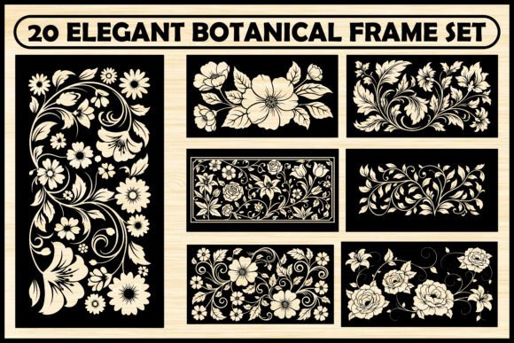 Download 20 Elegant Botanical Frame SVG Bundle - Premium Bundle