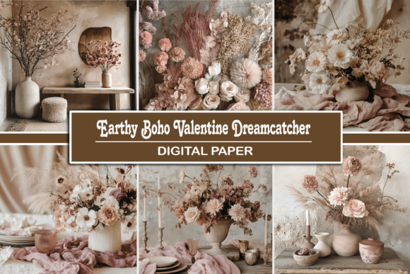 Download Earthy Boho Valentine Dreamcatcher - Boho valentine Collection