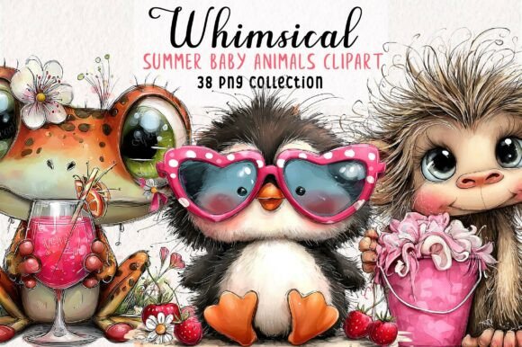 Download Whimsical Summer Baby Animals Clipart - Summer Collection