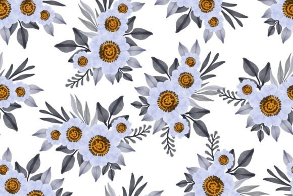 Download White Floral Seamless Pattern for Fabric - Seamless pattern for fabric Collection
