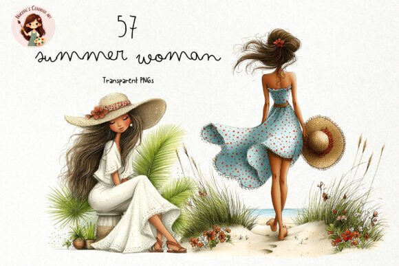 Download Summer Woman PNG Clipart Bundle - Summer Collection