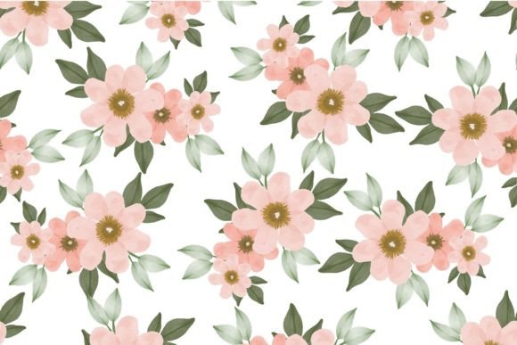 Download Peach Floral Seamless Pattern for Fabric - Seamless pattern for fabric Collection
