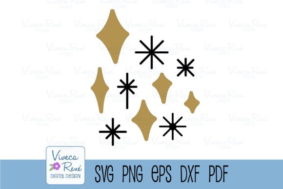Download Shimmering Sparkle Stars Mid Mod Style - Shimmering Collection
