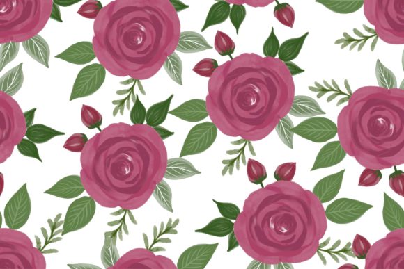 Download Red Roses Seamless Pattern for Fabric - Premium Resources