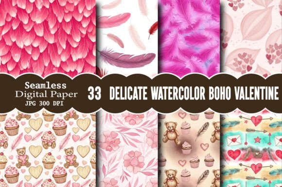 Download Delicate Watercolor Boho Valentine - Boho valentine Collection