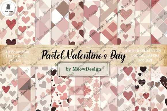 Download Boho Valentine's Digital Paper - Premium Bundle